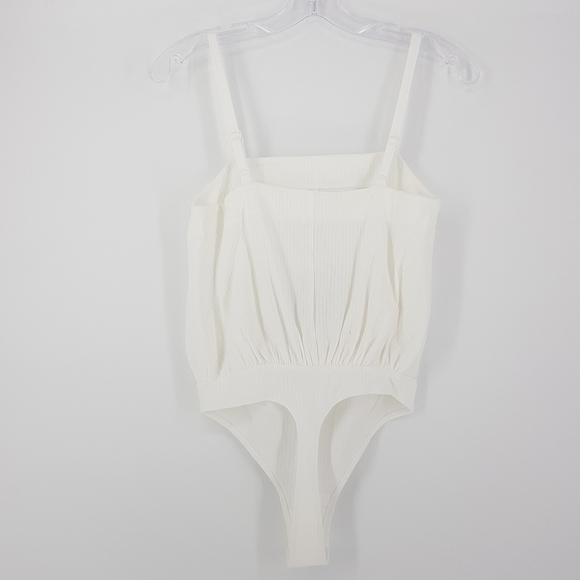 NWT Free People Marissa Ribbed Ivory Bodysuit XS - Picture 9 of 10